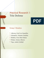 Qualitative Research Title Defense