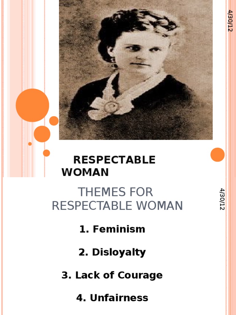 Respectable Woman: Click To Edit Master Subtitle Style | PDF | Mystery ...