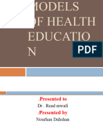 Models of Health Education 55)