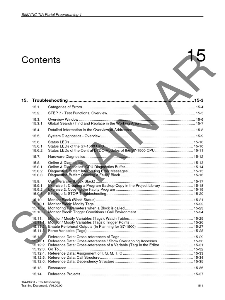 TIA Portal Troubleshooting Guide | PDF | Parameter (Computer ...