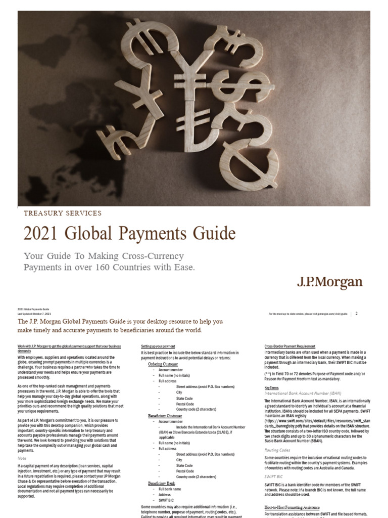 J.P. Morgan 2021 Global Payments Guide | PDF | Personal Finance | Financial Services