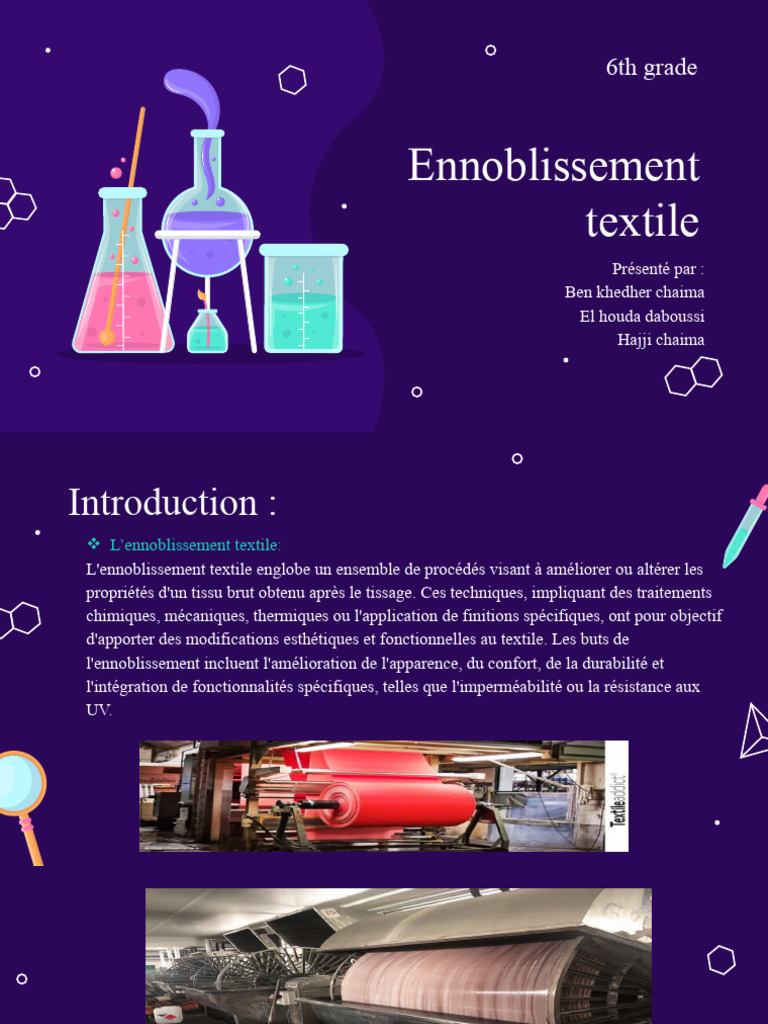 Définition de l'ennoblissement textile | PDF | Teinture | Métaux
