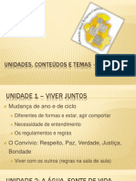 Unidades, Conteúdos e Temas - 5º Ano