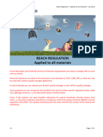 Reach Regulation - Applied To All Materials - July 2014
