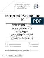 Written and Performance Output Week 6 - 8 Answer Sheet