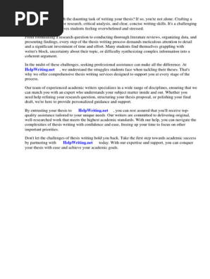 Thesis Application Cover Letter