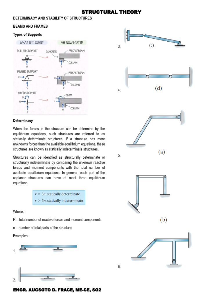 Determinacy and Stability in Structures | PDF | Force | Physical Sciences
