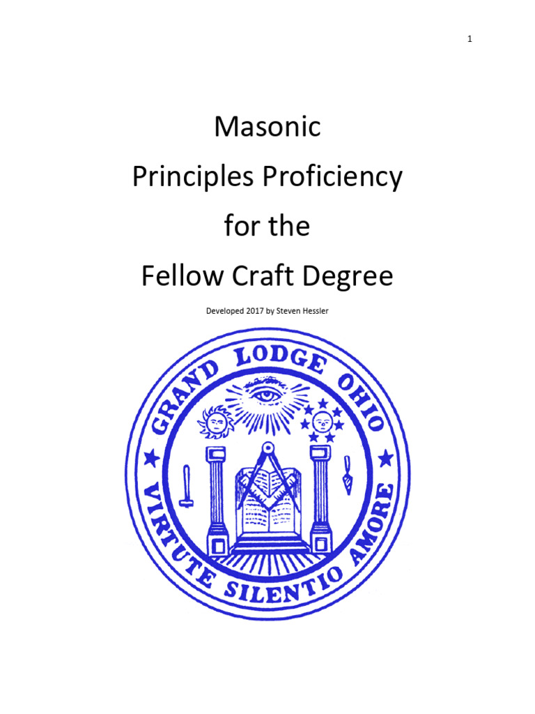 Fellow Craft Degree Proficiency Guide | PDF | Freemasonry | Masonic Lodge