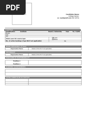 4_Editable Resume Format