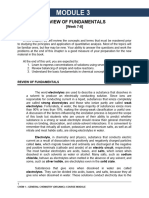 CHEM 2 - Module 3 Review of Fundamentals