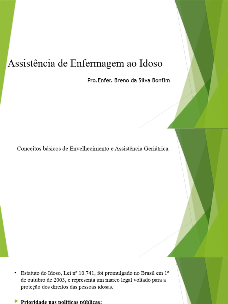 Assistência de Enfermagem ao Idoso | PDF | Terceira idade | Envelhecimento