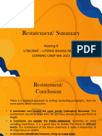 Materi Learning Camp-RestatementConclusio Mate