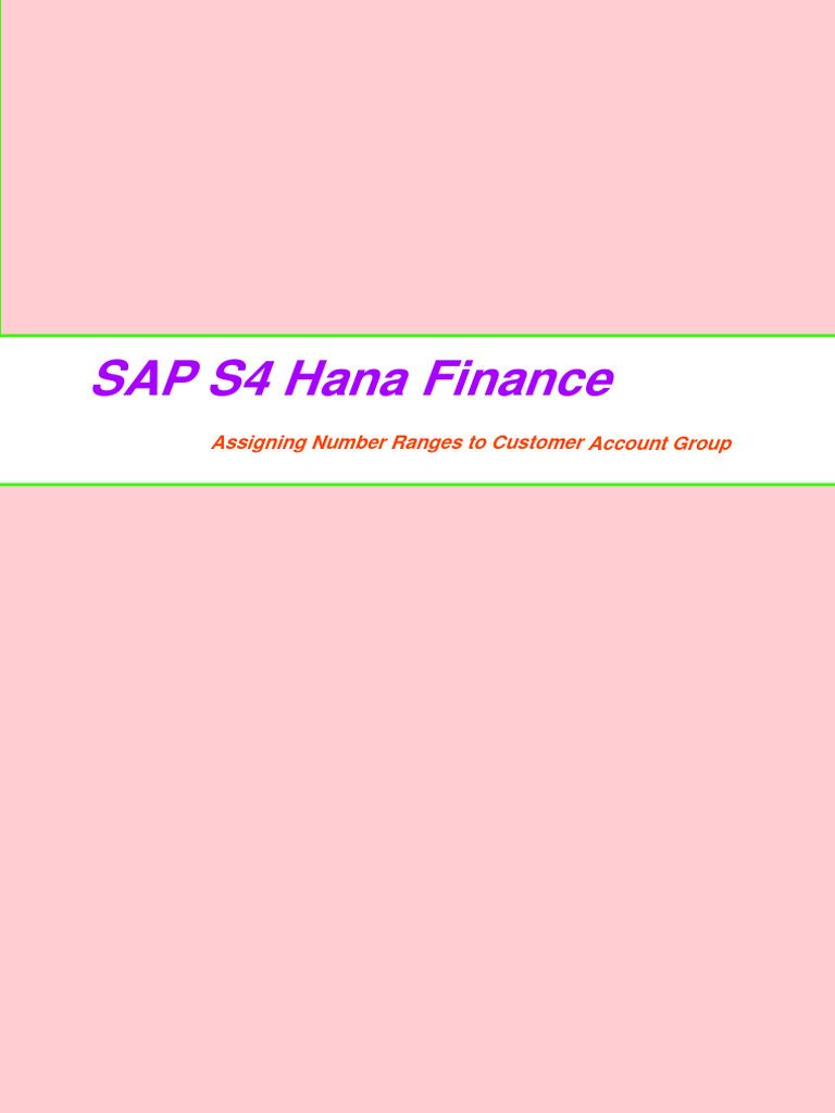 Assigning Number Ranges in SAP | PDF