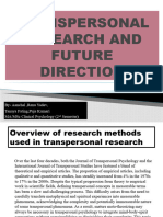 Transpersonal Research and Future Direction