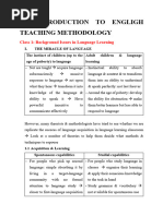 GHPĐC - LESSON 1 Background Issues in Language Learning