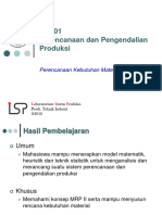 Minggu 9 - Perencanaan Kebutuhan Material