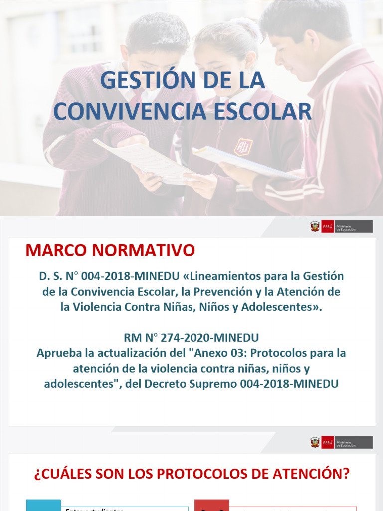 Gestion de La Convivencia Escolar - Jmogollon 2024 | PDF | Violencia ...