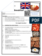 English Culture - The English Breakfast - Listening, Culture, Vocabulary - 6 Pages + Key