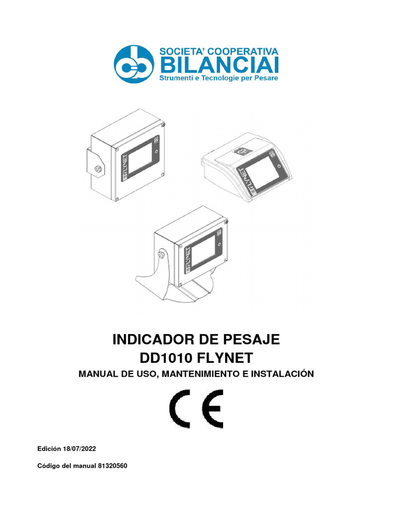 Manual DD1010 Flynet: Uso e Instalación | PDF | Masa | Medición