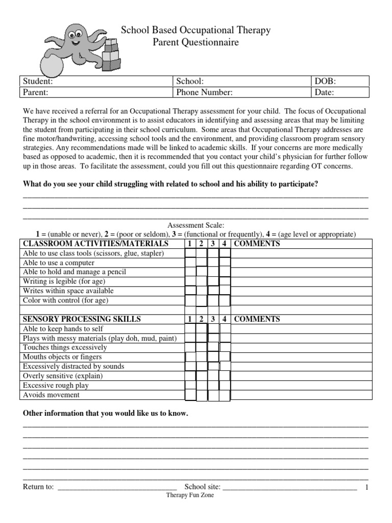 Escala Cole OT Checklist - UTB 2023 Freebie | PDF | Occupational Therapy
