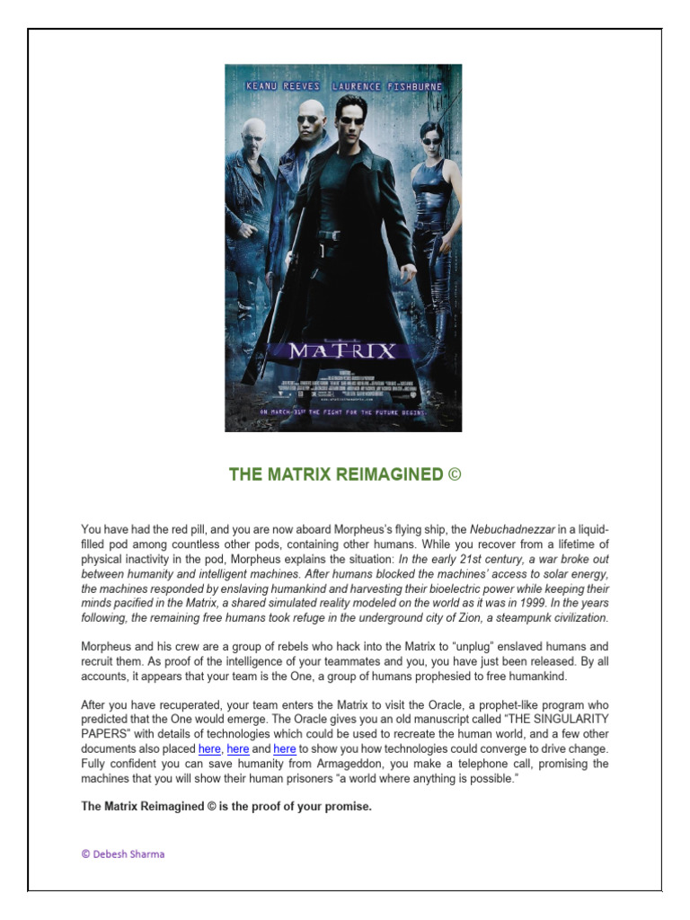 Future Spaces in The Matrix 2050 | PDF