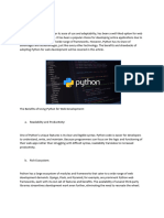 Pros and Cons of Using Python For Web Development
