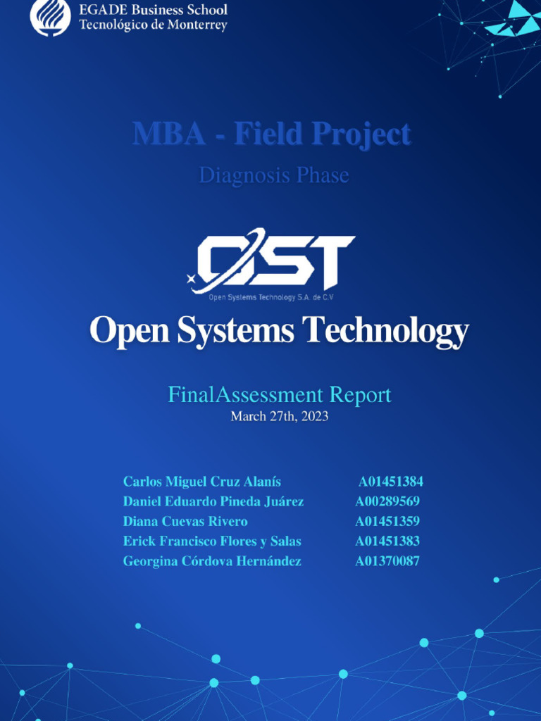 Assessment Report for Open Systems Technology | PDF | Sales | Cloud ...