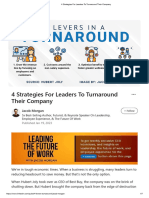 4 Strategies For Leaders To Turnaround Their Company