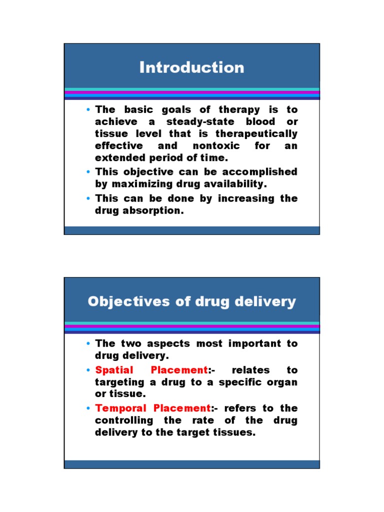 Sustained Release Drug Formulation Dose (Biochemistry) Drugs