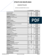 Extrato de Disciplinas: Administração