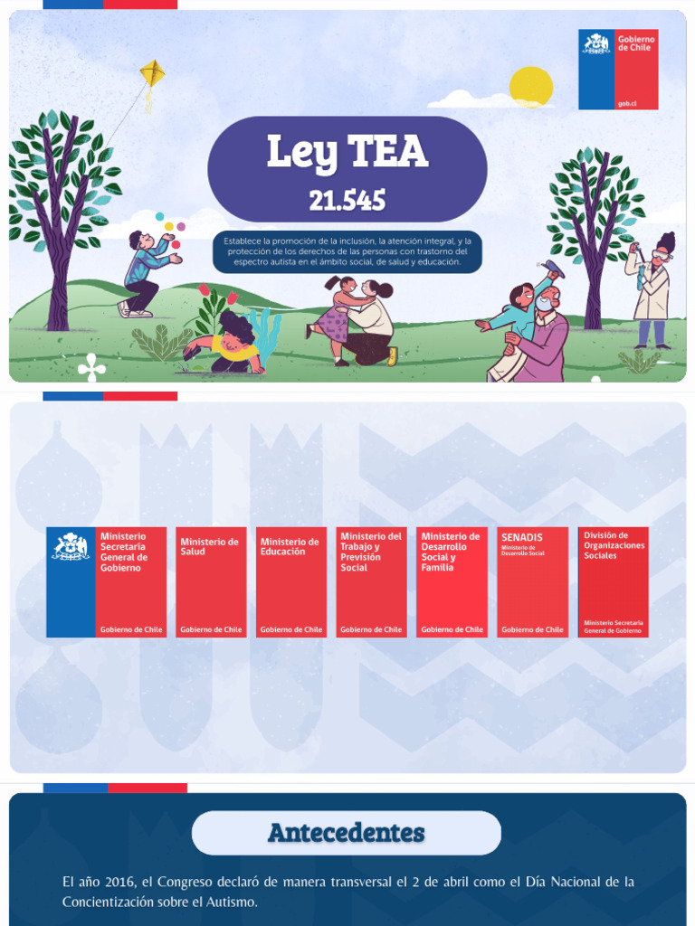 Ley TEA: Inclusión y Derechos Autistas | PDF | Espectro autista | Las ...
