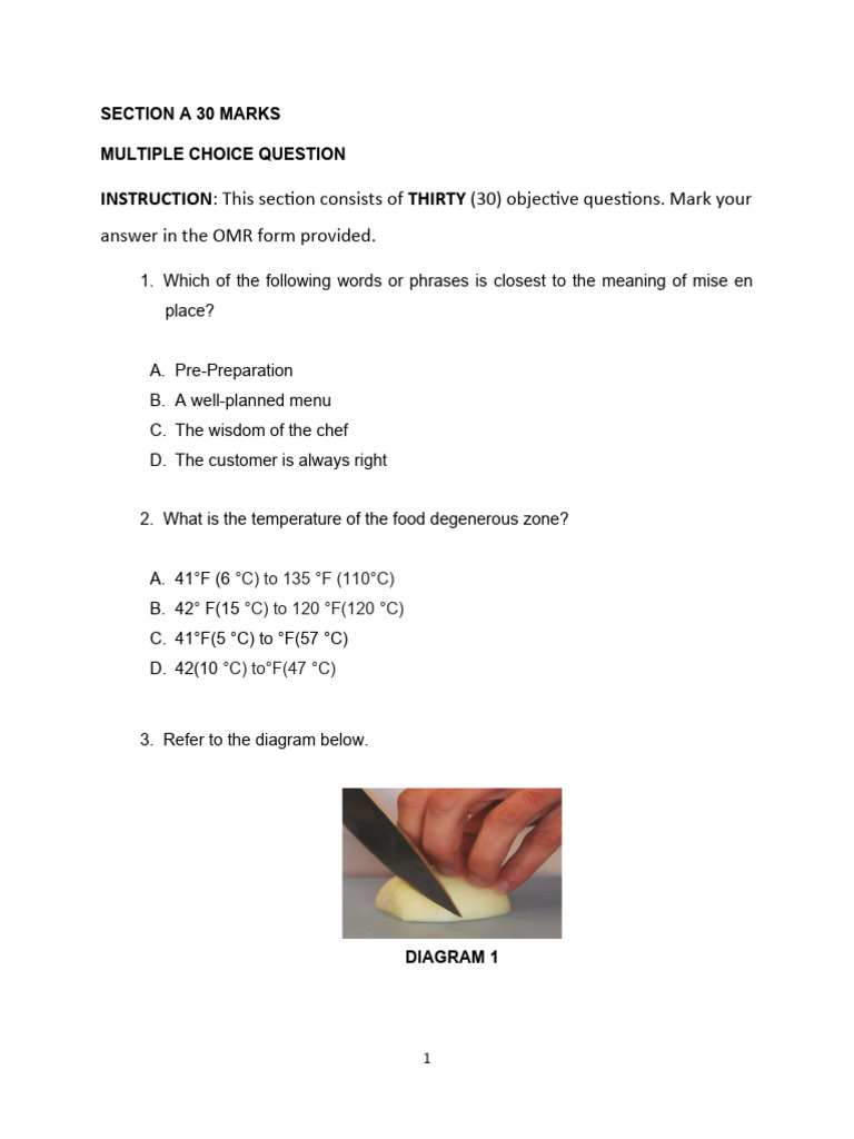 Soalan Theory Food 01 Pdf Cooking Egg As Food