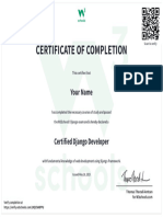 Certificate of Completion Django
