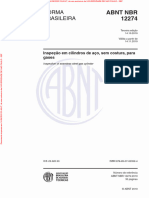 NBR 12274 de 10.2010 - Inspeção em Cilindros de Aço, Sem Costura, para Gases