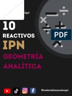 10 Reactivos de Geometria Analitica IPN 2023