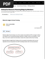 Material Ledgers - Actual Costing - SAP Community