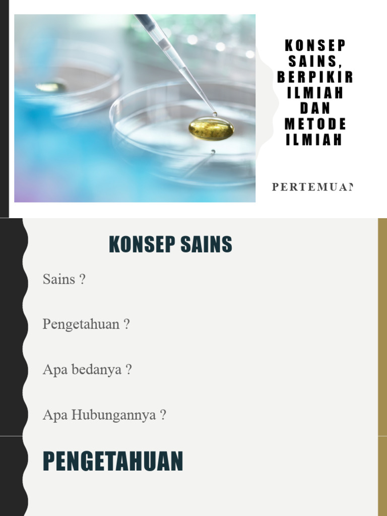 Konsep Sains Berpikir Ilmiah Dan Metode Ilmiah Pdf