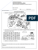 Avaliação de Ciencias 2°