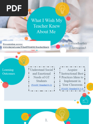 what i wish my teacher knew about me