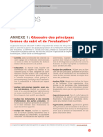 Glossaire Des Principaux Termes Du Suivi Et de L'évaluation