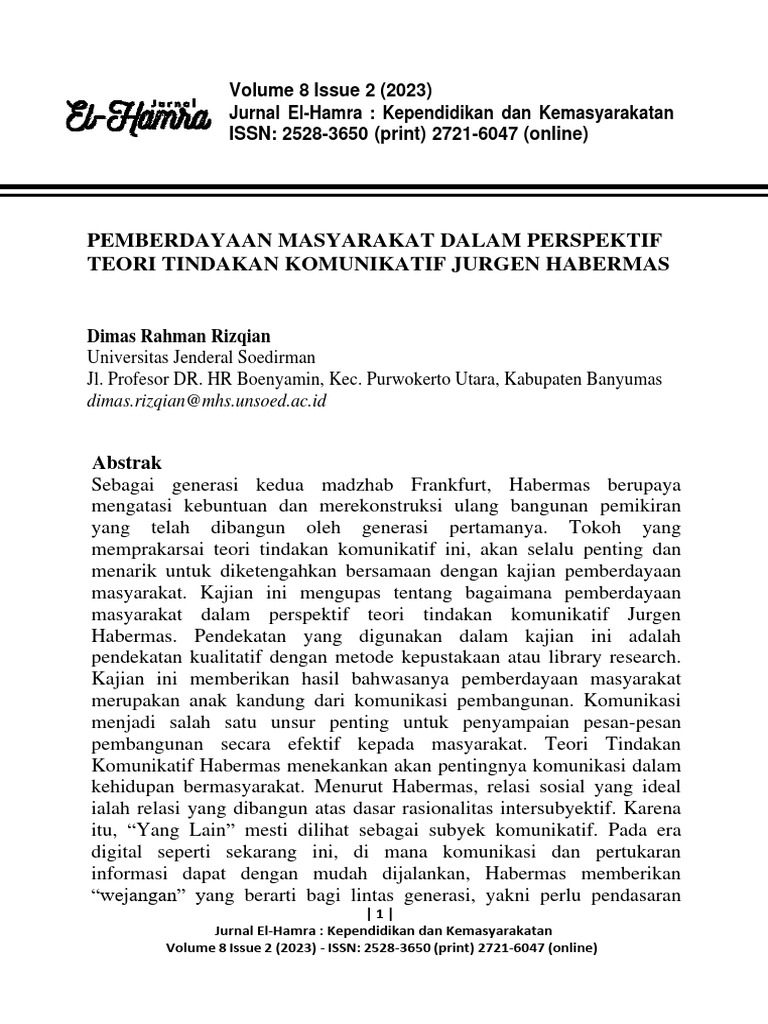 JURNAL+Elhamra+June+2023 Oke | PDF | Politik | Ilmu Sosial