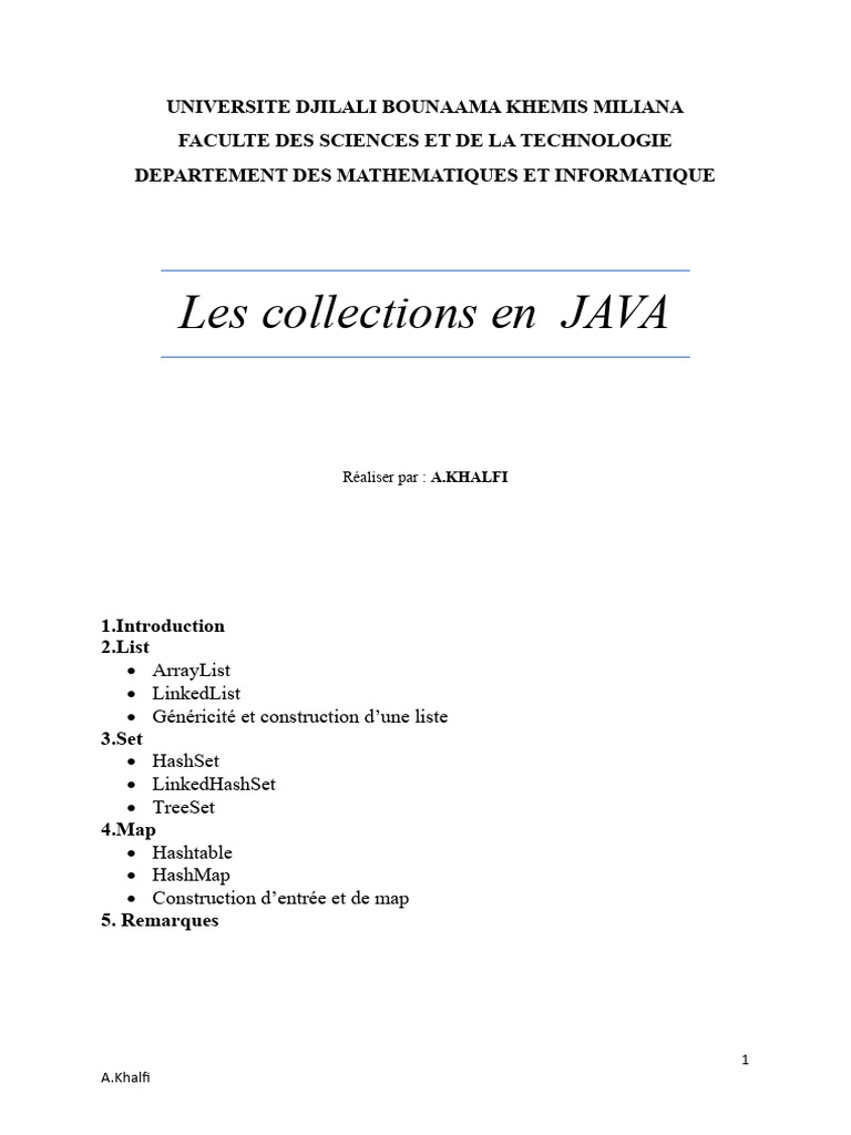 Les Collections en JAVA | PDF