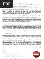 NOTA INFORMATIVA sobre a preparação do Encontro de 5 de Novembro