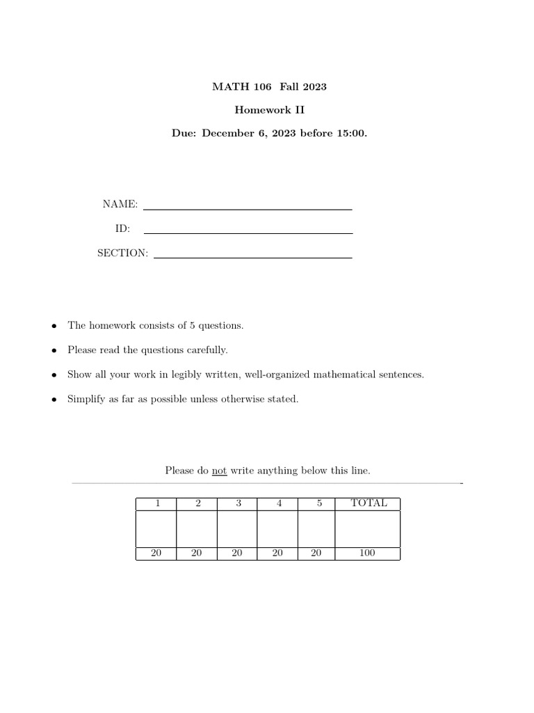 HW2 | PDF | Mathematical Analysis | Mathematics