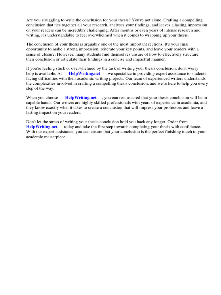 Mastering Your Thesis Conclusion Writing | PDF | Essays | Thesis