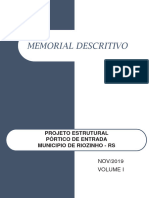 ANEXO XV - Memorial Descritivo Parte Estrutura Metalica e Fundações - Portico de Riozinho