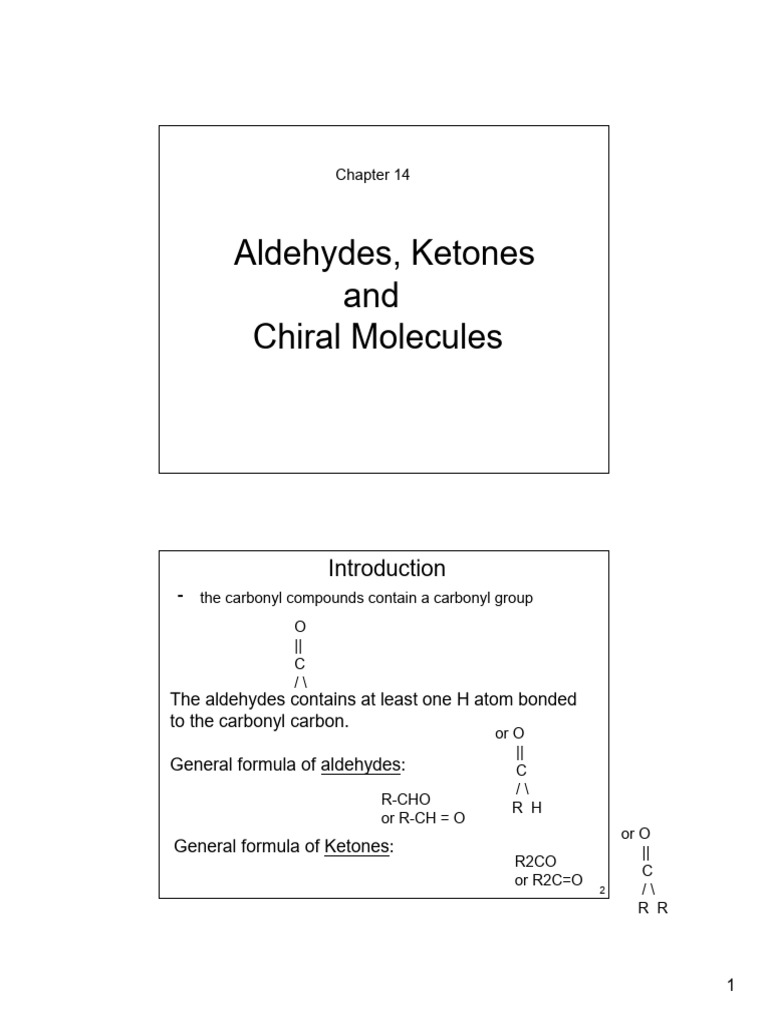 Aldehydes and Ketones Overview | PDF | Ketone | Aldehyde