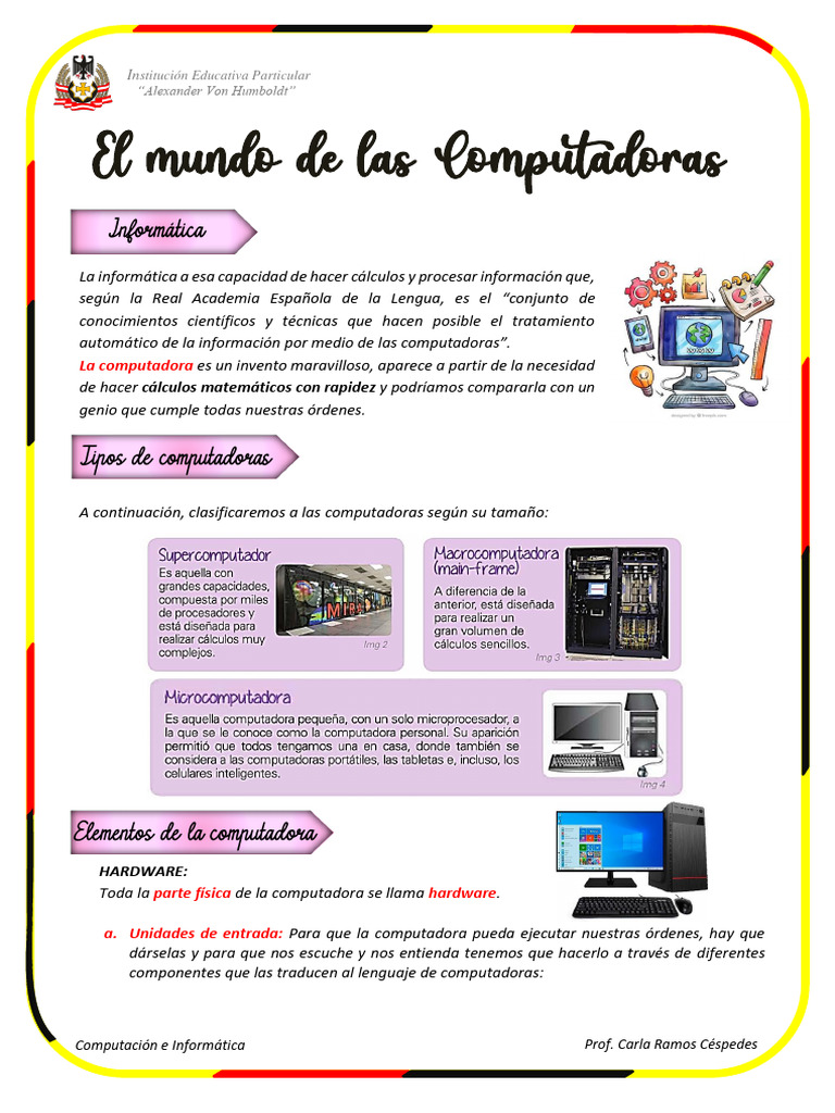 Partes y Funciones de la Computadora | PDF | Hardware de la computadora ...