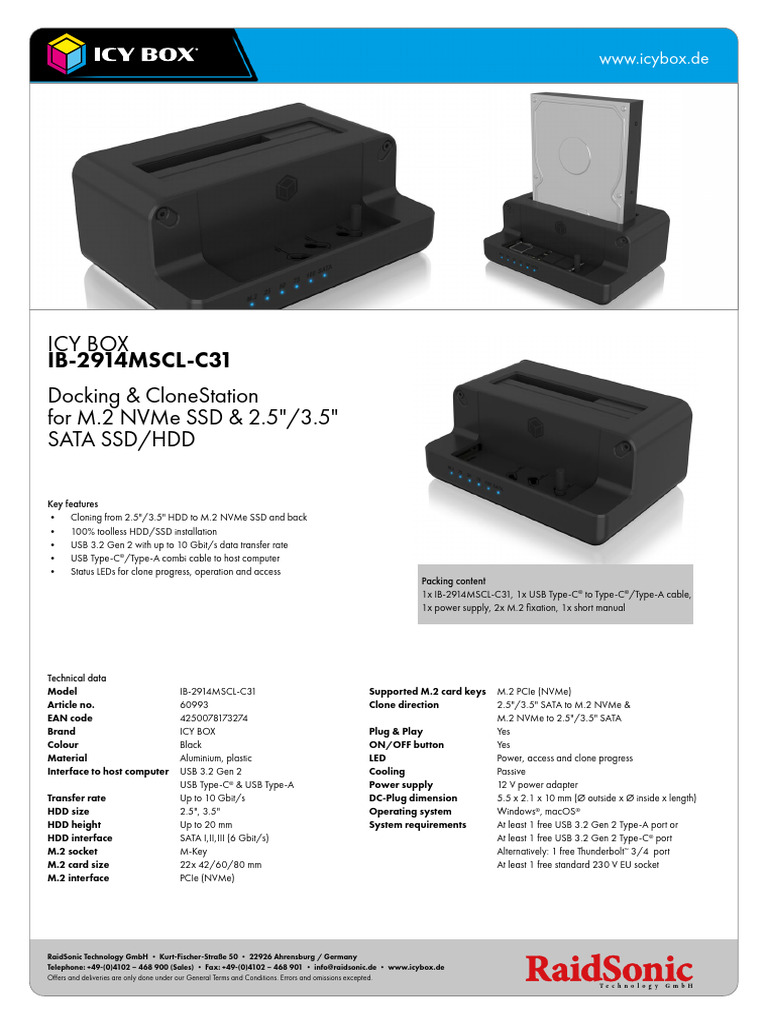 Datasheet IB-2914MSCL-C31 e 2 | PDF | Usb | Solid State Drive