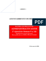 Administrativas/Os 1º Ejercicio (Temas 9 A 14) : Ayuntamiento de Bilbao